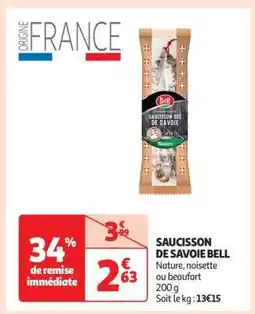 Auchan Saucisson De Savoie Bell offre