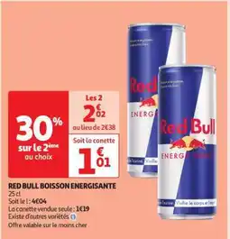 Auchan RED BULL BOISSON ÉNERGISANTE offre