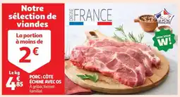 Auchan Porc : Côte Échine Avec Os offre