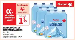 Auchan Eau De Source De Montagne Auchan offre