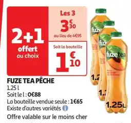 Auchan Fuze Tea Pêche offre