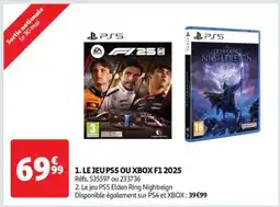 Auchan LE JEU PS5 OU XBOX F1 2025 offre