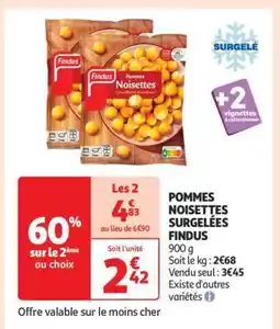 Auchan POMMES NOISETTES SURGELÉES FINDUS offre