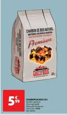 Auchan CHARBON DE BOIS 20L offre