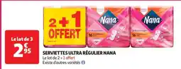 Auchan Serviettes Ultra Régulier Nana offre