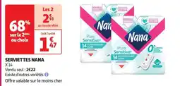 Auchan Serviettes Nana offre