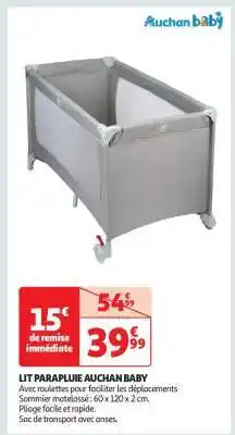 Auchan LIT PARAPLUIE AUCHAN BABY offre