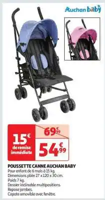 Auchan Poussette Canne Auchan Baby offre