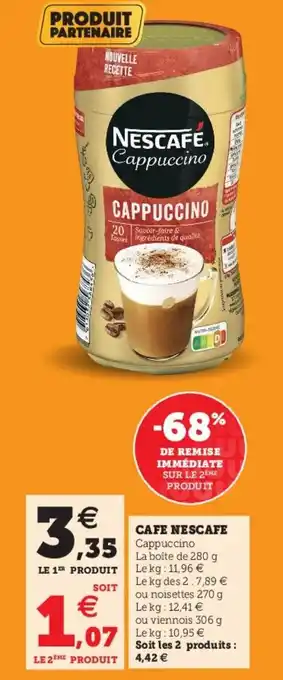 Hyper U Cafe Nescafe offre