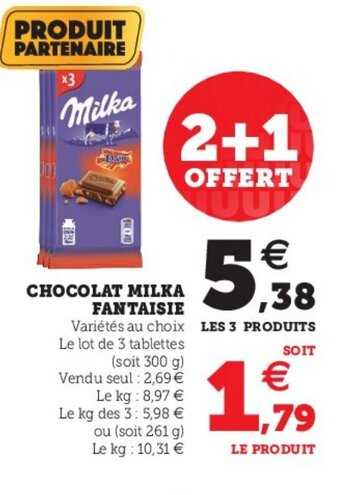 Hyper U Chocolat Milka offre