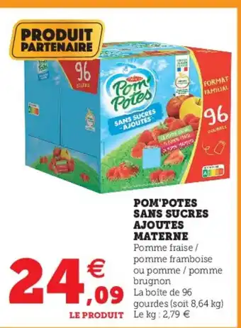 Hyper U Pom'Potes Sans Sucres Ajoutes offre