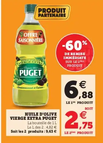 Hyper U Huile d'Olive Vierge Extra Puget offre