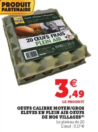 Hyper U Oeufs Calibre Moyen/Gros offre