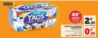 Hyper U Yaourt a La Grecque offre