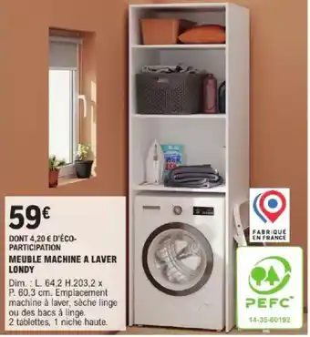 Meuble machine a laver londy