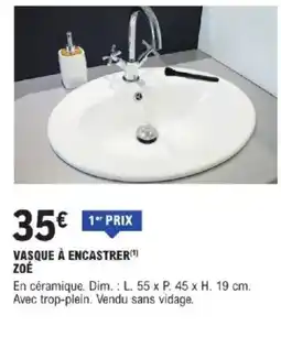 E.Leclerc Brico Vasque à encastrer offre