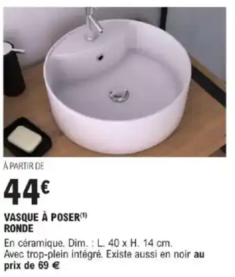 E.Leclerc Brico Vasque à poser ronde offre