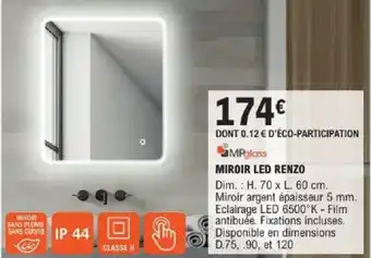 E.Leclerc Brico Miroir led renzo offre