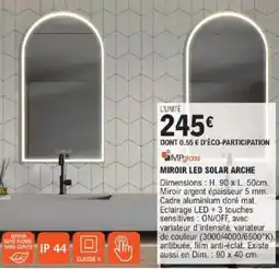 E.Leclerc Brico Miroir led solar arche offre