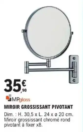 E.Leclerc Brico Miroir grossissant pivotant offre