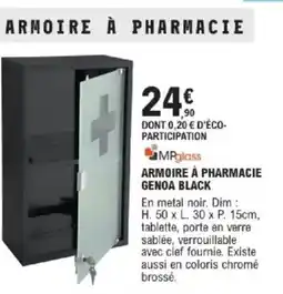 E.Leclerc Brico Armoire à pharmacie genoa black offre