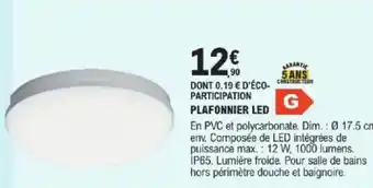 E.Leclerc Brico Plafonnier led offre