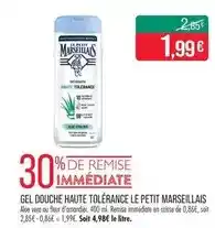 Match Le petit marseillais - gel douche haute tolerance le petit marseillais offre