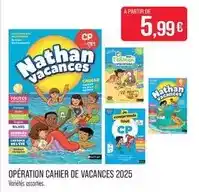 Match Nathan - opération cahier de vacances 2025 offre
