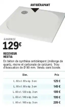 E.Leclerc Brico Receveur hestia offre