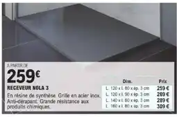E.Leclerc Brico Receveur nola 3 offre