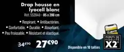 Narbonne accessoires Durable - drap housse en lycoell blanc offre