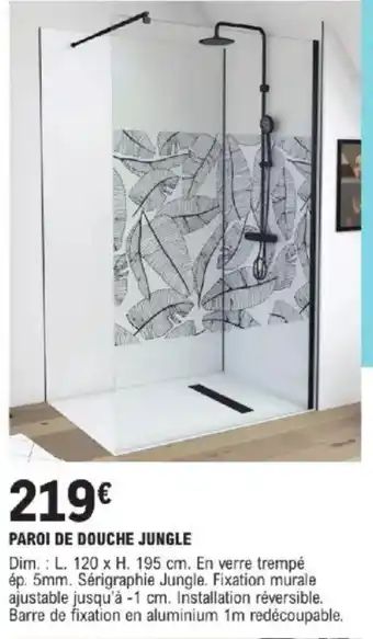 E.Leclerc Brico Paroi de douche jungle offre