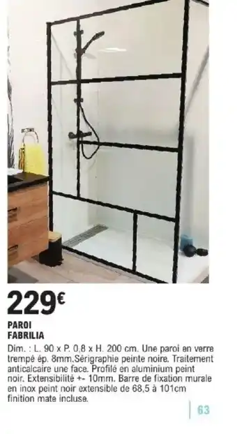 E.Leclerc Brico Paroi fabrilia offre