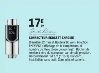 E.Leclerc Brico Connecteur ekogest chrome offre