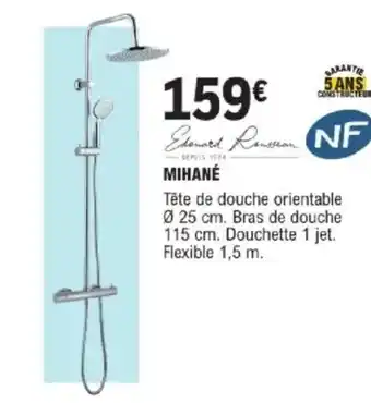 E.Leclerc Brico Mihane tête de douche orientable ø 25 cm offre