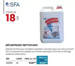 Au Forum du Bâtiment Sfa - détartrant nettoyant offre