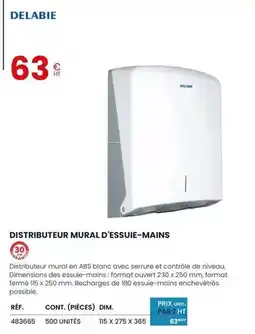 Au Forum du Bâtiment Dim - distributeur mural d'essuie-mains offre