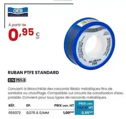 Au Forum du Bâtiment Geb - ruban ptfe standard offre