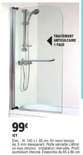 E.Leclerc Brico Icy dim. : h. 140 x 1. 85 cm offre