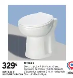 E.Leclerc Brico Setsan C offre