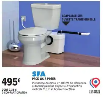 E.Leclerc Brico SFA Pack wc à poser offre