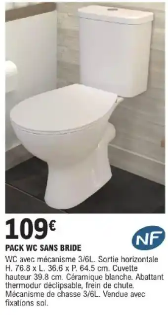 E.Leclerc Brico NF Pack wc sans bride offre