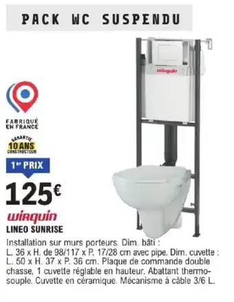 E.Leclerc Brico WIRQUIN Lineo sunrise offre