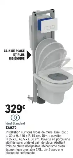 E.Leclerc Brico Exacto installation sur tous types de murs. dim. bâti : l. 30 x h. 115 x p. 19 cm offre