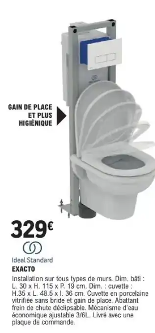 E.Leclerc Brico Exacto installation sur tous types de murs. dim. bâti : l. 30 x h. 115 x p. 19 cm offre