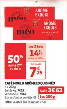 Auchan Supermarché MÉO Café moulu arôme exquis offre