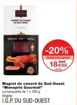 Monop' Magret de canard du sud-ouest monoprix gourmet offre