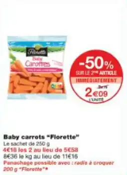 Monop' Baby carrots florette offre