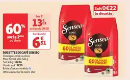 Auchan Supermarché SENSEO Dosettes de café offre
