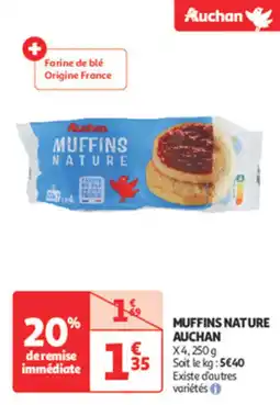 Auchan Supermarché AUCHAN Muffins nature offre